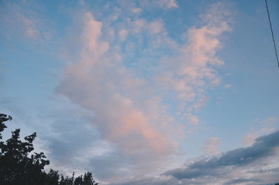 Low angle view of cloudy sky