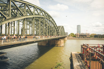 Bridge over river in city