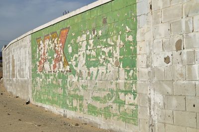 Close-up of graffiti on wall