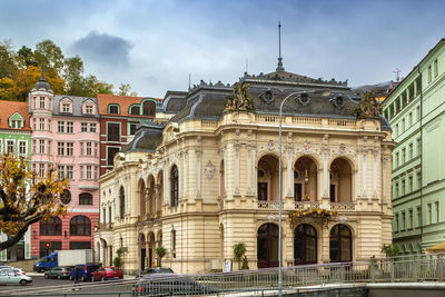 The karlovy vary theatre was built in the years 1884-1886 in neo-baroque style. czech republic