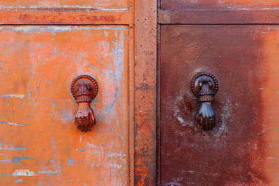 Detail of traditional portuguese door knockers