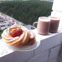 Close-up of food on table