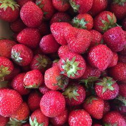 Full frame of strawberries