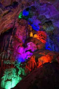 Low angle view of rock formation in cave