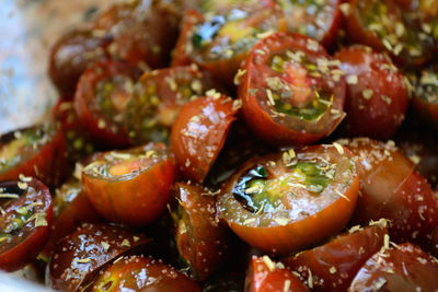 Full frame shot of chopped vegetables