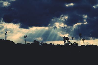 Scenic view of landscape against cloudy sky