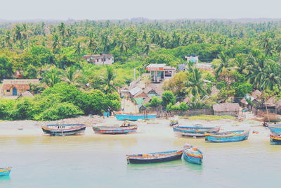 Boats in sea