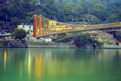 View of bridge over river