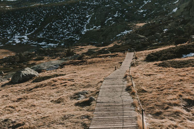 Boardwalk on mountain at beach