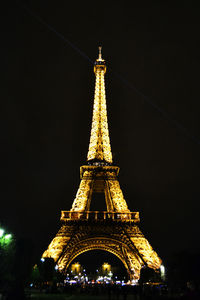 Low angle view of eiffel tower