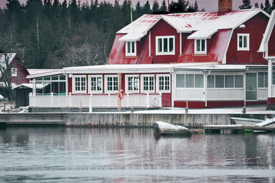 Building by river