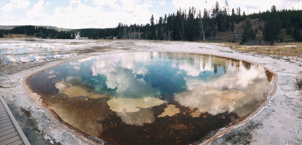 Image of waterhole reflecting the sky