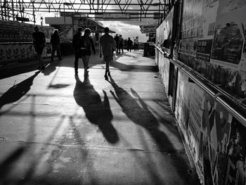 People on railroad station platform