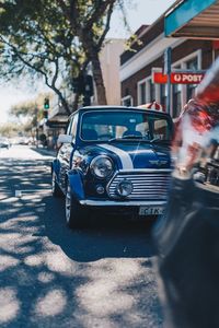 Car on street in city