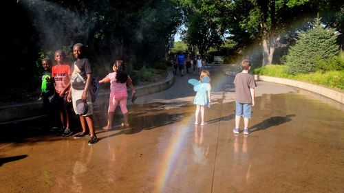 People playing in water