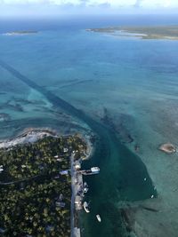 High angle view of sea