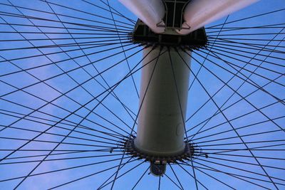 Low angle view of person against sky