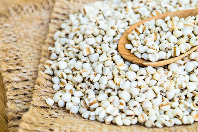 Close-up of bread on pebbles