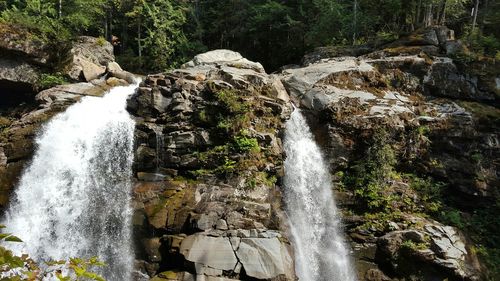 River flowing through rocks