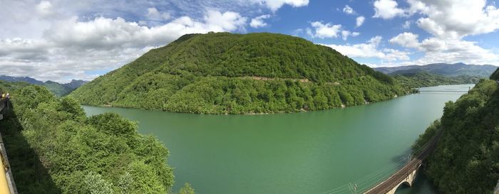 Panoramic view of lake against sky