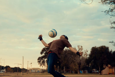 Soccer player action shot