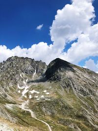 Low angle view of mountain against sky