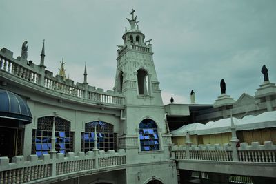 Low angle view of buildings against sky