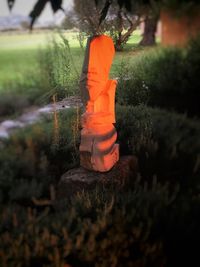 View of buddha statue against trees