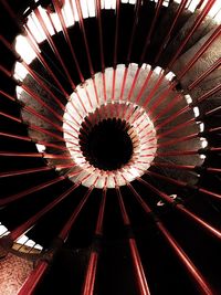 Low angle view of spiral staircase