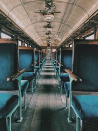 Interior of abandoned train