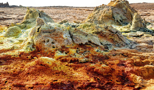 Rock formation on land