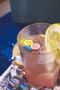 Close-up of drink on table