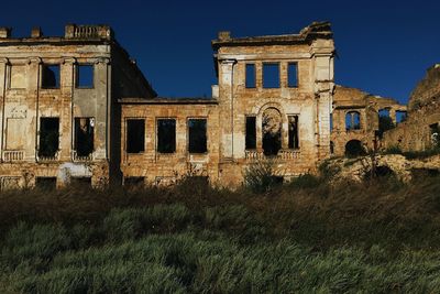 Old building against clear sky