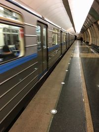 Train at subway station