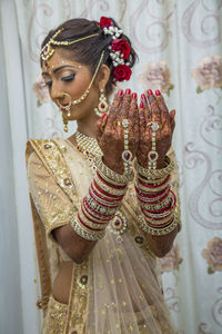 Hindu bride on her wedding day.