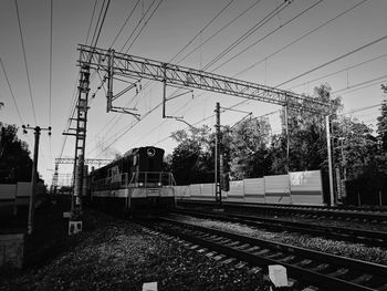 Railroad tracks against sky