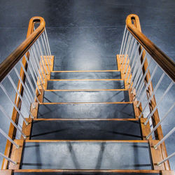 High angle view of empty staircase
