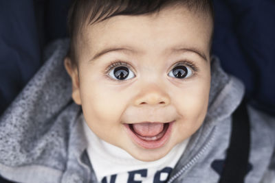 Close-up portrait of cute baby boy 