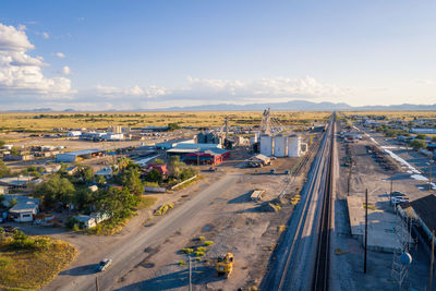 High angle view of cityscape