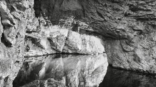 Rock formations in cave