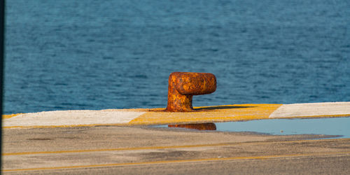 Bollard at harbor