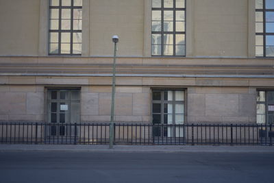 View of building with street light