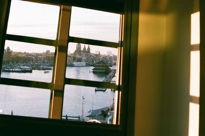 Trees seen through window