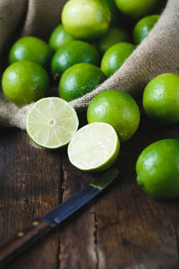 Close-up of fruits on table