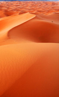 Scenic view of sand dunes at erg chebbi desert