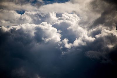 Low angle view of cloudy sky