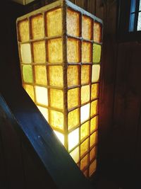 Close-up of yellow window