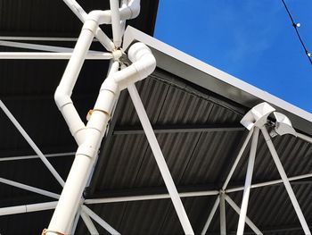 Low angle view of wind turbine against sky