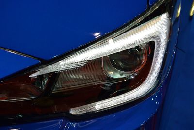 Close-up of modern car headlight