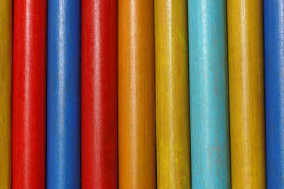 Full frame shot of mulch colored pencils